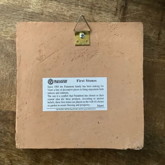 Vietri Italy VALENTINE Italian wall tile first stones cherub winged angel - Picture 2 of 3